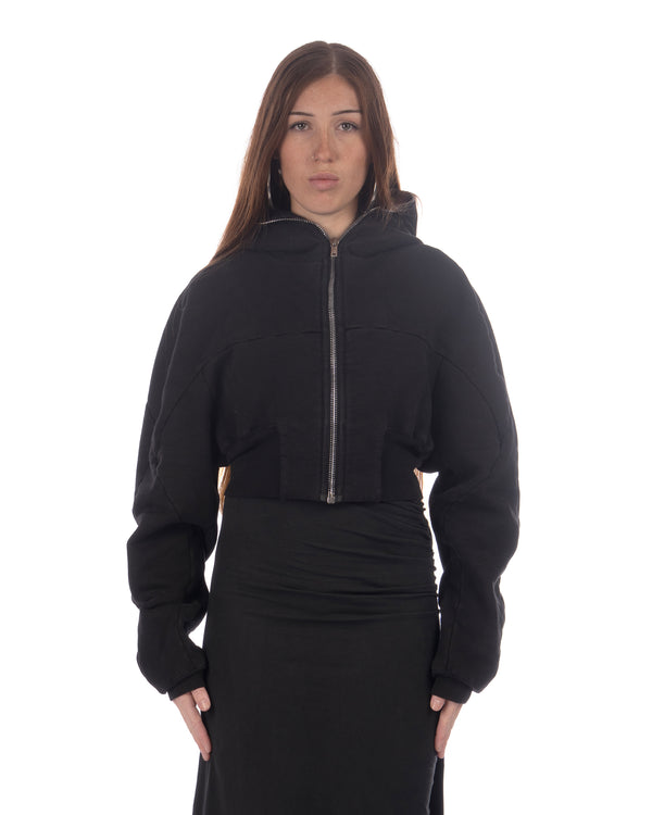 DRKSHDW by Rick Owens | Collage Zipped Hoodie Black - Concrete