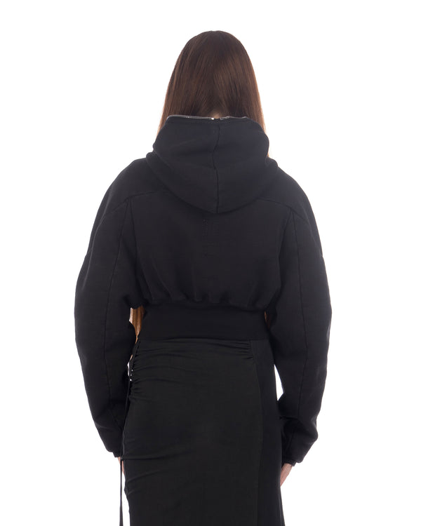 DRKSHDW by Rick Owens | Collage Zipped Hoodie Black - Concrete