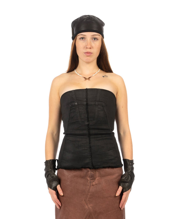 DRKSHDW by Rick Owens | Bustier Top Black Wax - Concrete