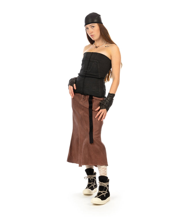 DRKSHDW by Rick Owens | W Splintered Denim Top Black Wax