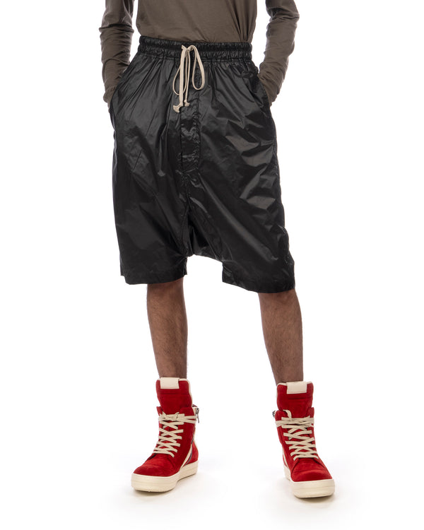 DRKSHDW by Rick Owens | Drawstring Nylon Short Black - Concrete