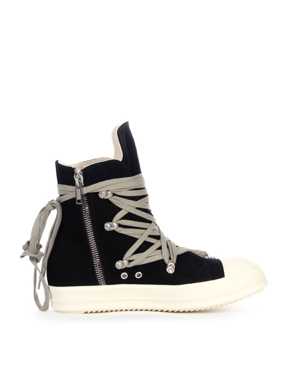 DRKSHDW by Rick Owens | Denim Sneaks Megalace Black / Milk - Concrete