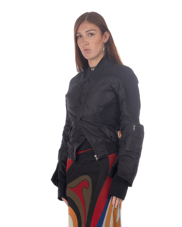 OTTOLINGER | Double-Closure Silhouette Bomber Black