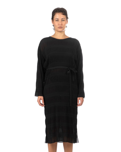 Henrik Vibskov | Grow Plissé Dress Caviar - Concrete