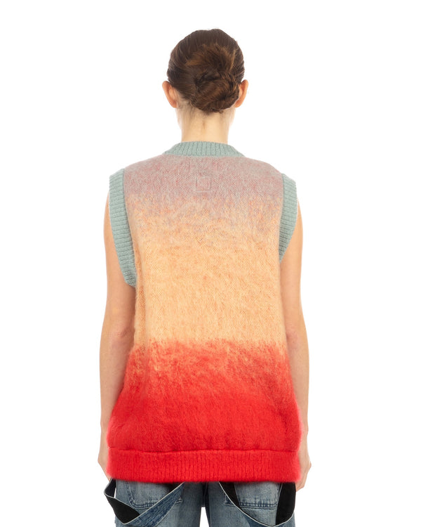 FACETASM | Ira Knit Vest Blue / Red - Concrete