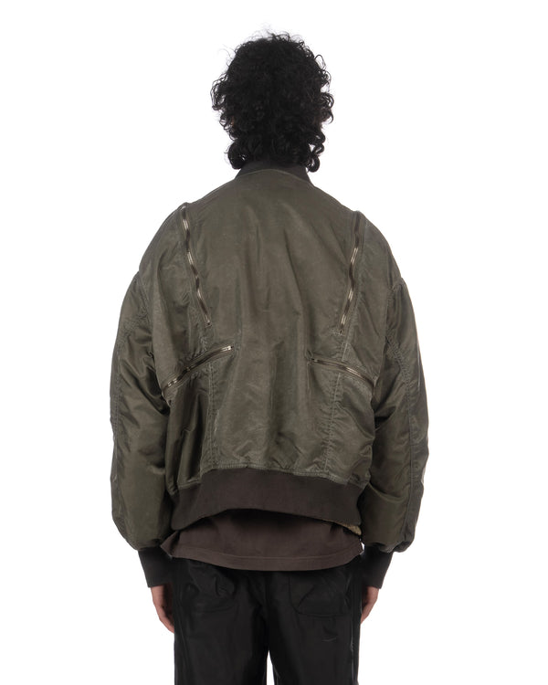 FACETASM | Zipper Bug Woven MA-1 Khaki - Concrete