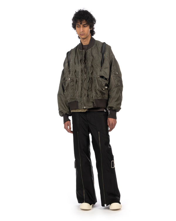 FACETASM | Zipper Bug Woven MA-1 Khaki - Concrete