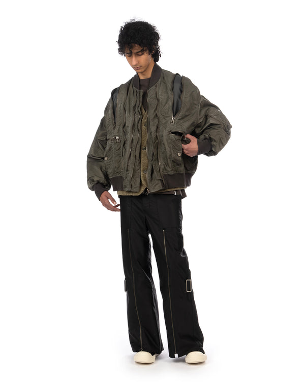 FACETASM | Zipper Bug Woven MA-1 Khaki - Concrete