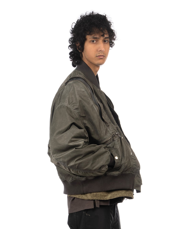 FACETASM | Zipper Bug Woven MA-1 Khaki - Concrete