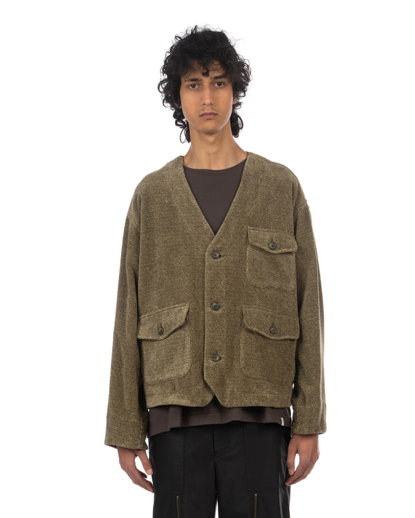 FACETASM | Imbari Knit Jacket Khaki - Concrete