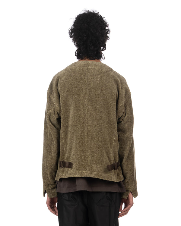 FACETASM | Imbari Knit Jacket Khaki - Concrete
