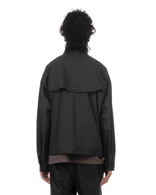 FACETASM | Pleated Panel Woven Jacket Black - Concrete
