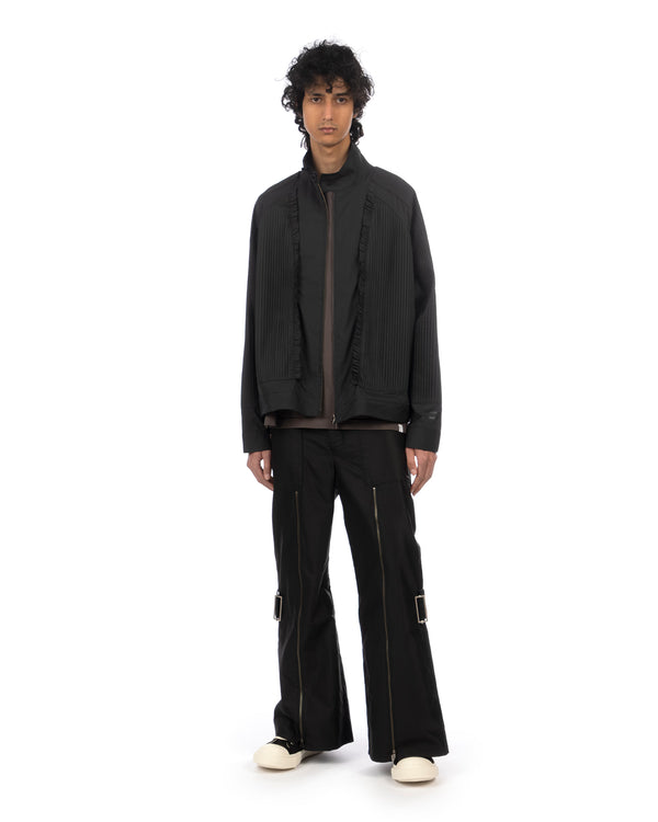 FACETASM | Pleated Panel Woven Jacket Black - Concrete
