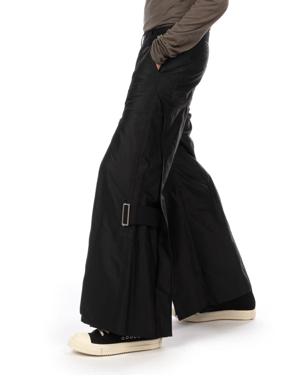 FACETASM | Flare Bondage Woven Pants Black - Concrete