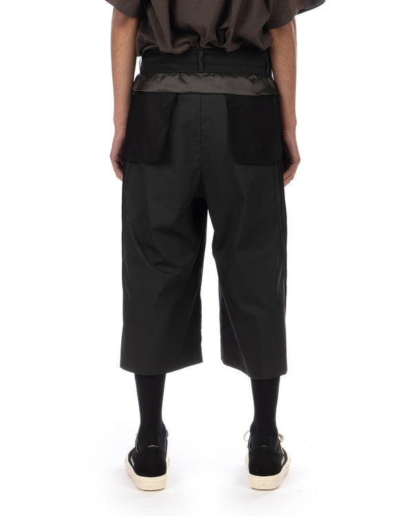 FACETASM | Pleated Panel Woven Pants Black - Concrete