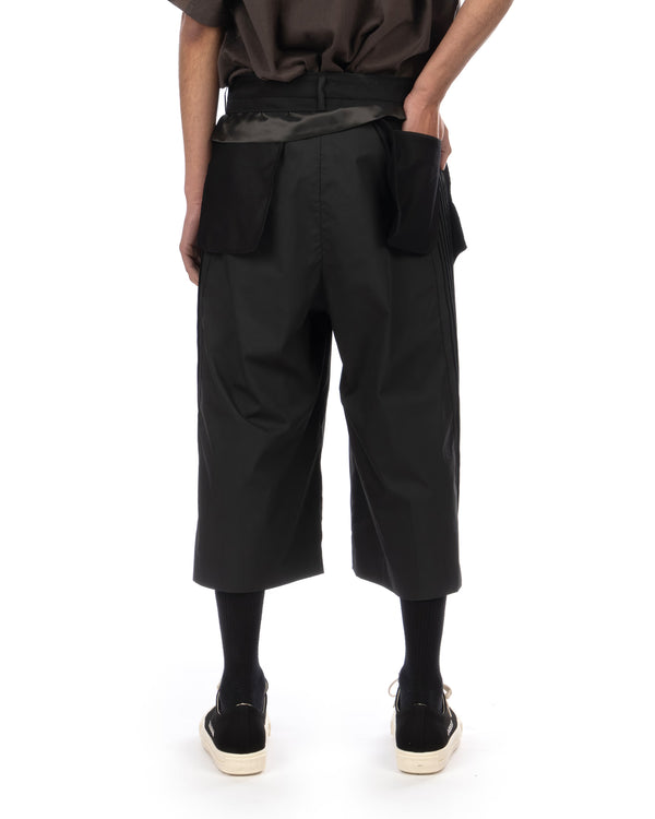 FACETASM | Pleated Panel Woven Pants Black - Concrete