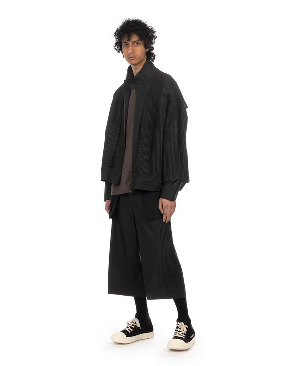 FACETASM | Pleated Panel Woven Pants Black - Concrete