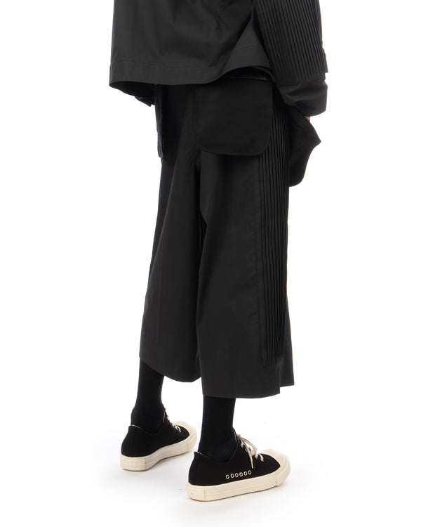 FACETASM | Pleated Panel Woven Pants Black - Concrete