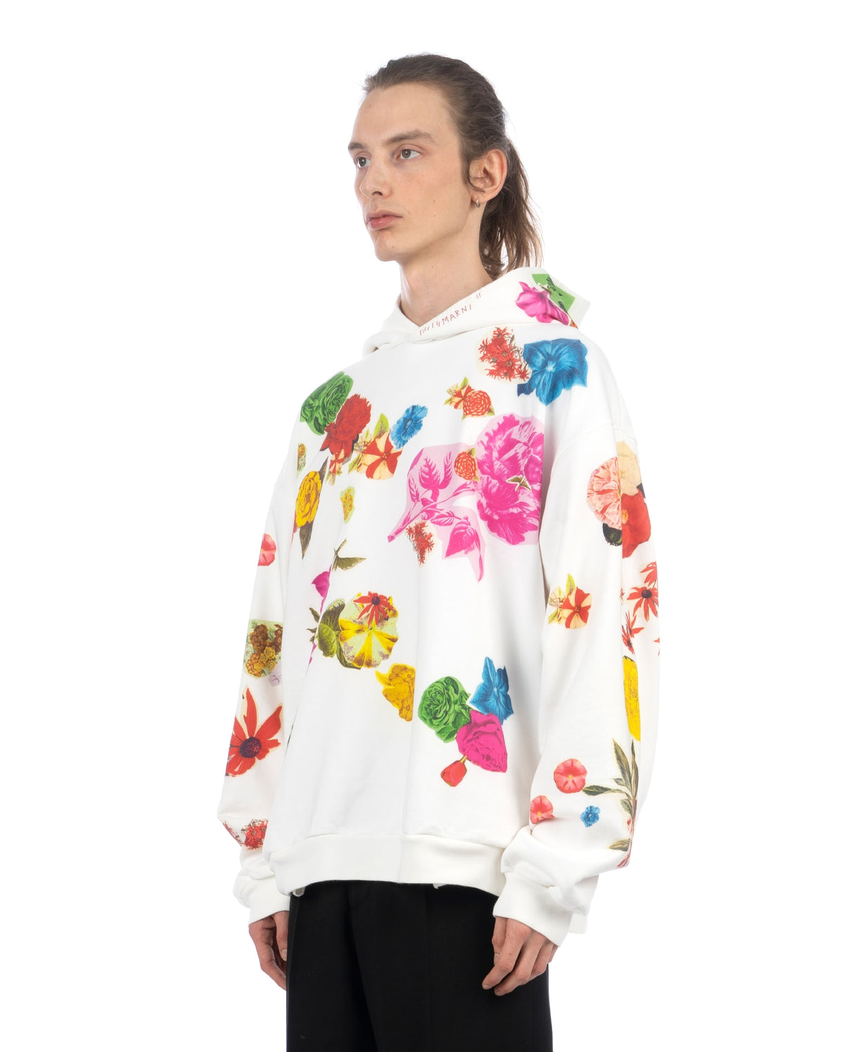 Marni | Collage Flower Hoodie Natural White - Concrete