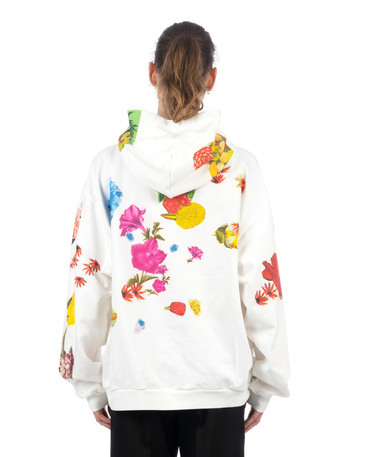 Marni | Collage Flower Hoodie Natural White - Concrete