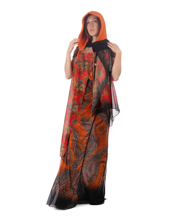 OTTOLINGER | Foulard Hood Orange Print