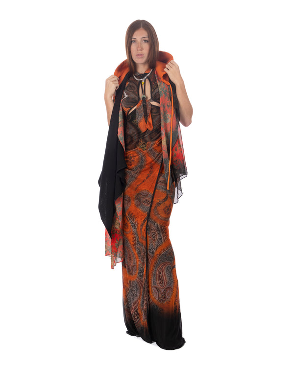 OTTOLINGER | Foulard Hood Orange Print
