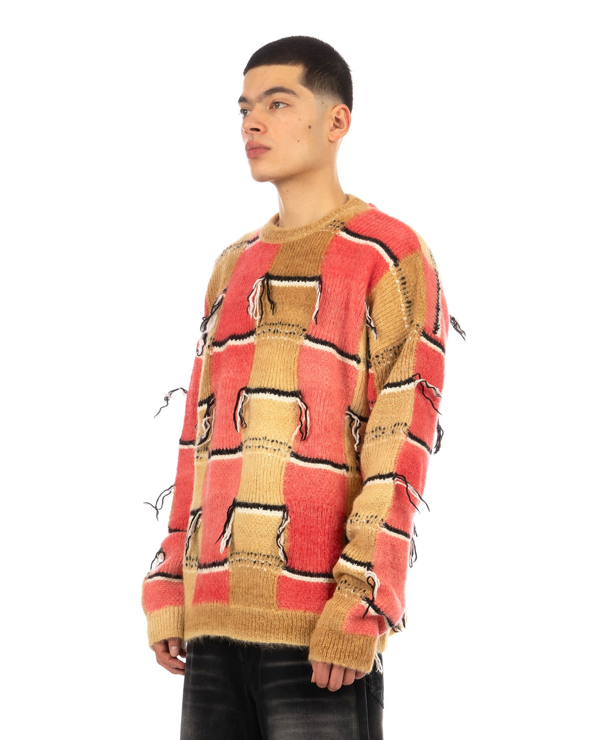 Marni | Striped Degrade Mohair Sweater Caramel - Concrete