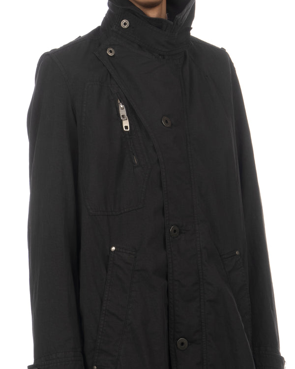 Griffin | GFM003 Flight Mac Parka Black - Concrete