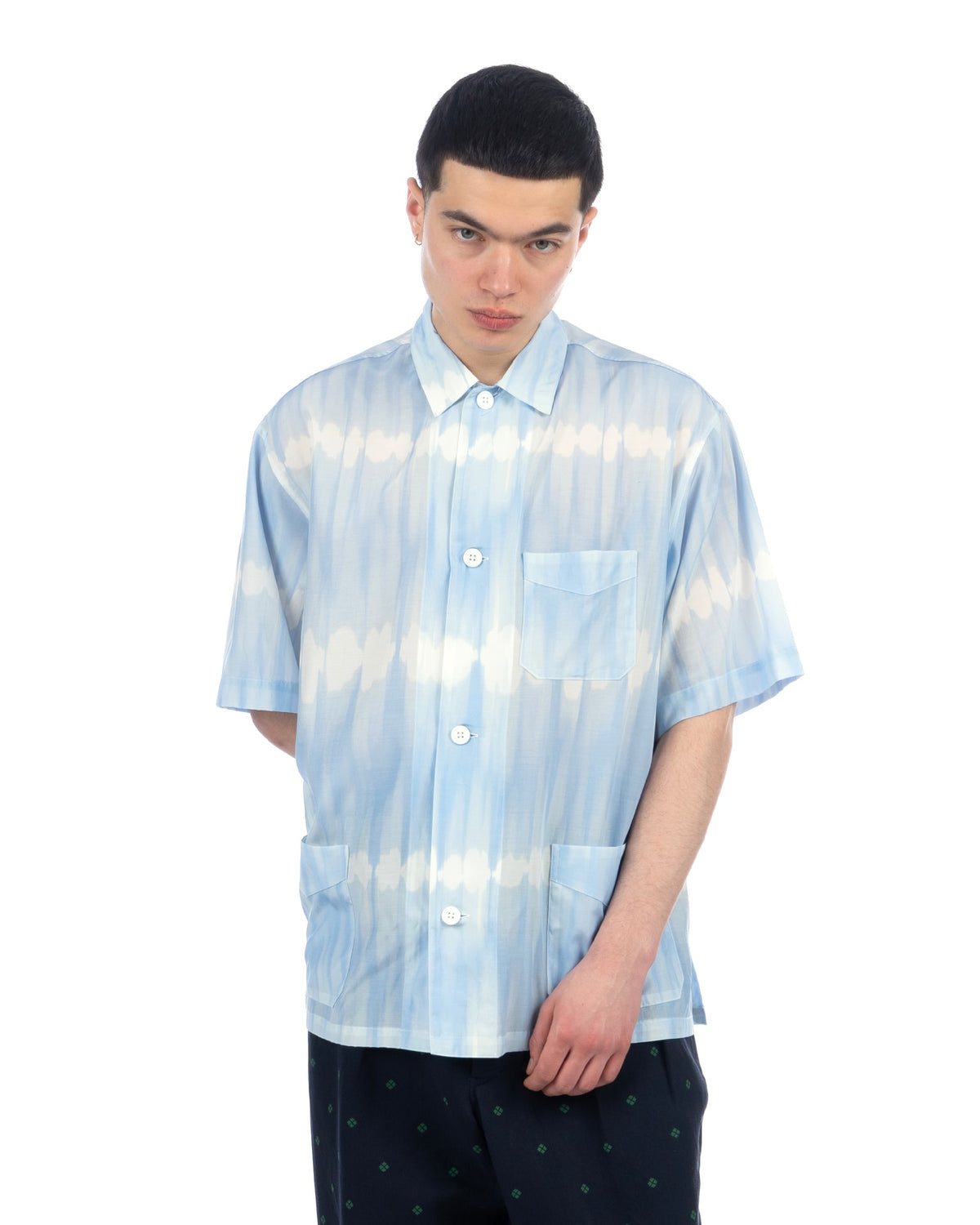 Haversack | Coverall Short Sleeve Shirt Blue - Concrete