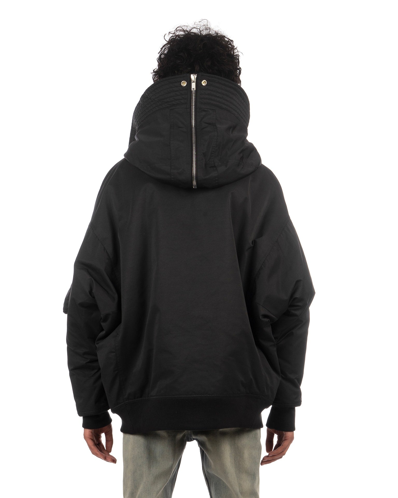 DRKSHDW by Rick Owens | Hooded Long Bomber Black | Concrete