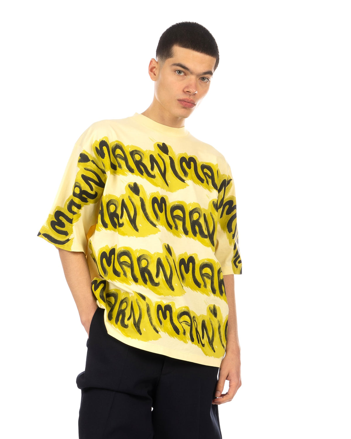 Marni | Big Logo T-Shirt Blush Yellow - Concrete