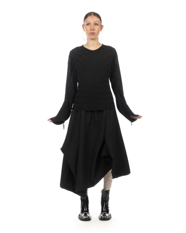 Henrik Vibskov | Wrinkle Top Plisse Black - Concrete