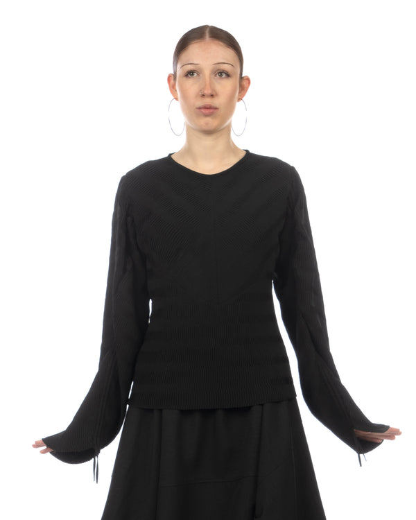 Henrik Vibskov | Wrinkle Top Plisse Black - Concrete