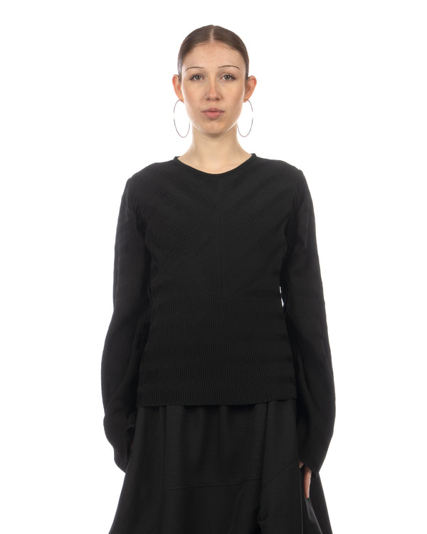 Henrik Vibskov | Wrinkle Top Plisse Black - Concrete