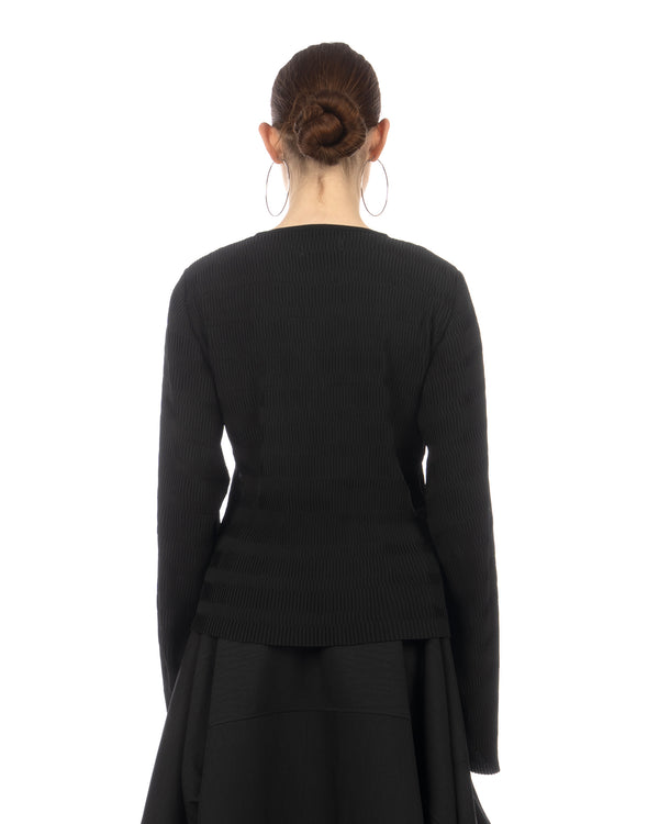 Henrik Vibskov | Wrinkle Top Plisse Black - Concrete