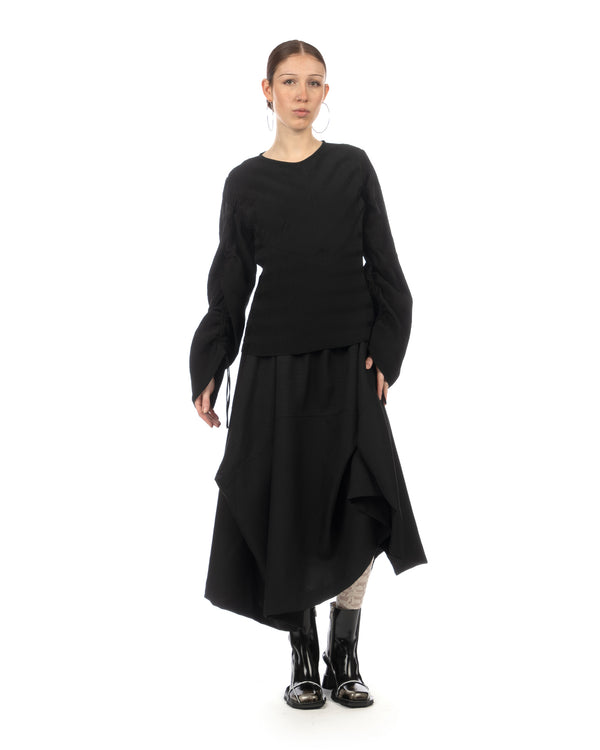 Henrik Vibskov | Wrinkle Top Plisse Black - Concrete