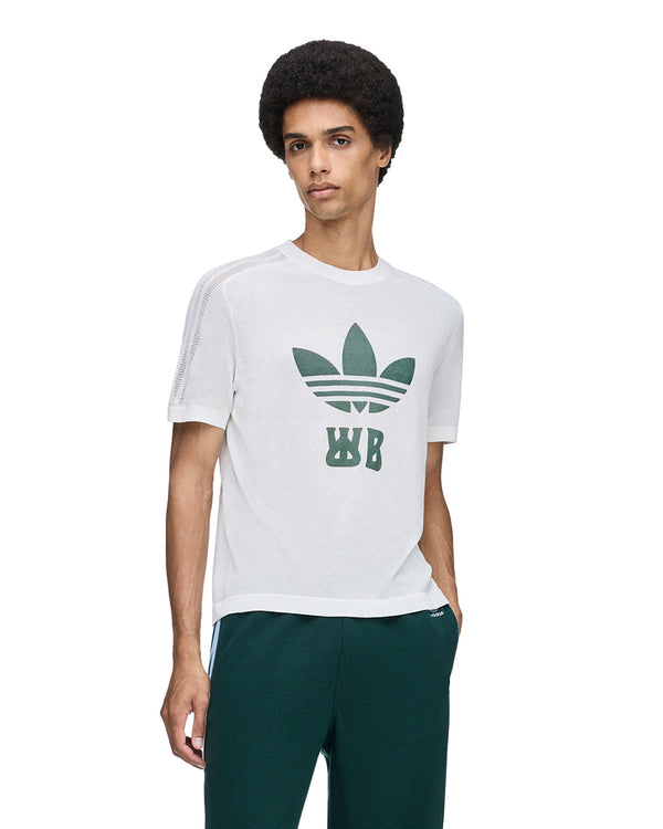 adidas | x Wales Bonner Knitted T-Shirt White - Concrete