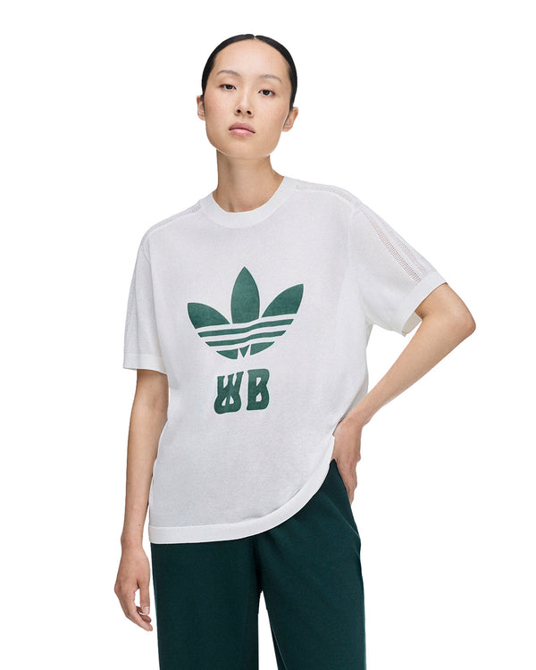 adidas | x Wales Bonner Knitted T-Shirt White - Concrete