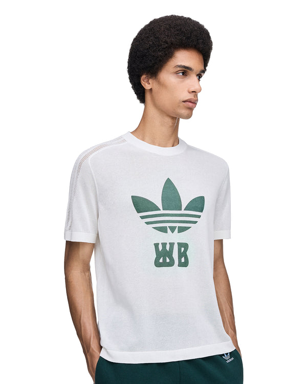 adidas | x Wales Bonner Knitted T-Shirt White - Concrete