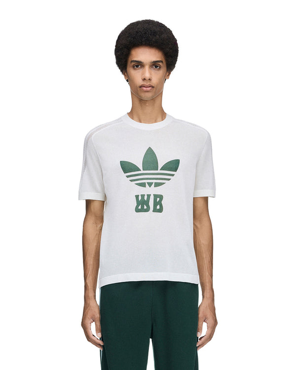 adidas | x Wales Bonner Knitted T-Shirt White - Concrete