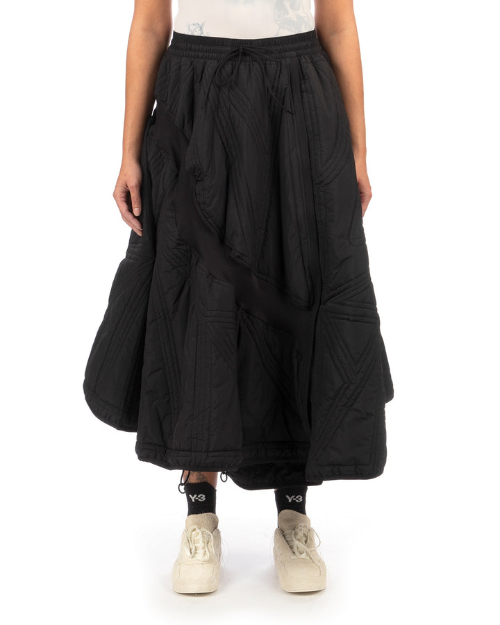 adidas Y-3 | Quilted Skirt Black - Concrete