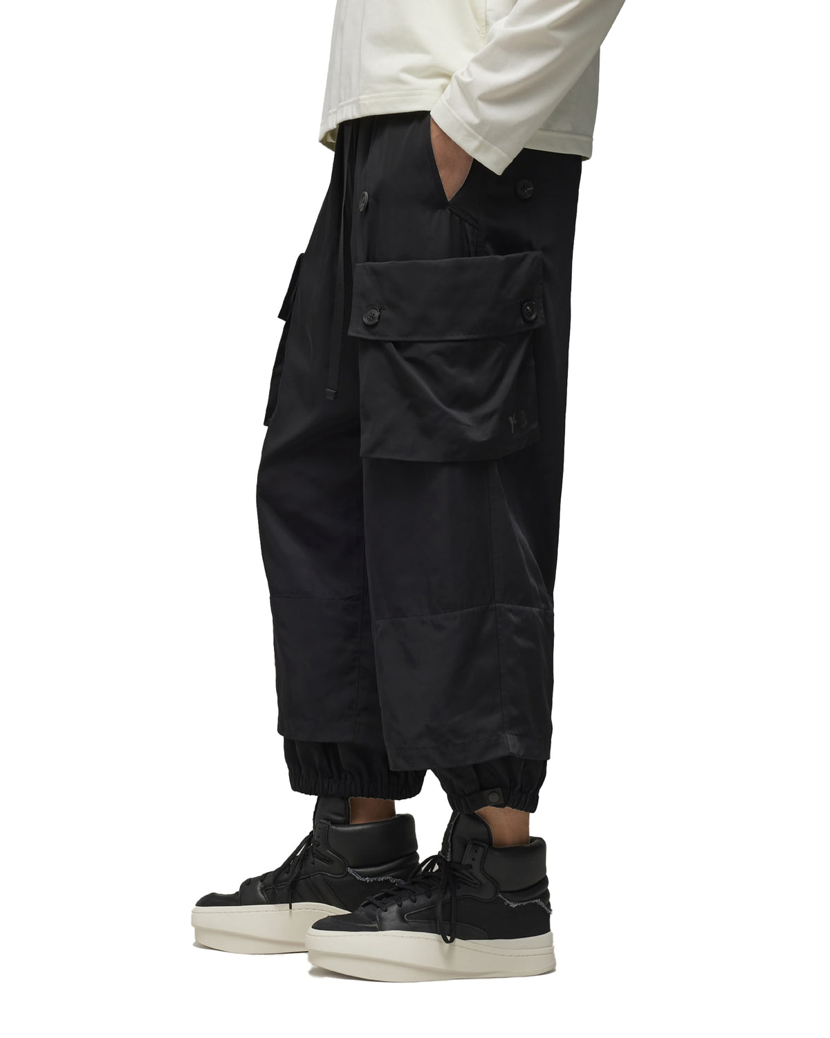 adidas Y-3 | Cuffed Twill Pant Black - IN8756 - Concrete