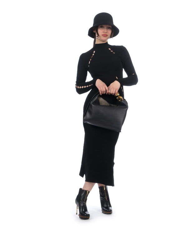 JW Anderson | Small Hobo Chain Bag Black - Concrete