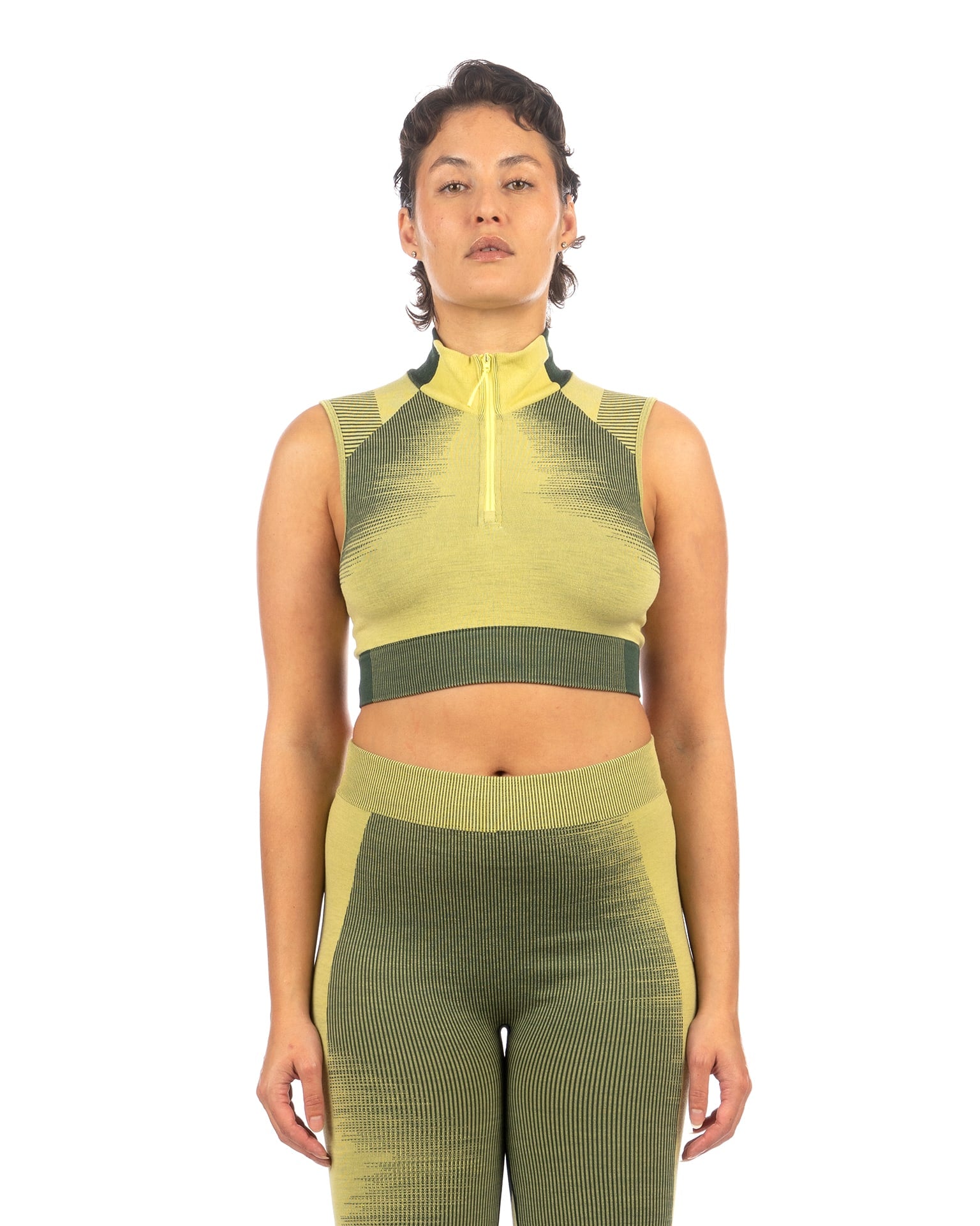 Yellow adidas 2025 crop top