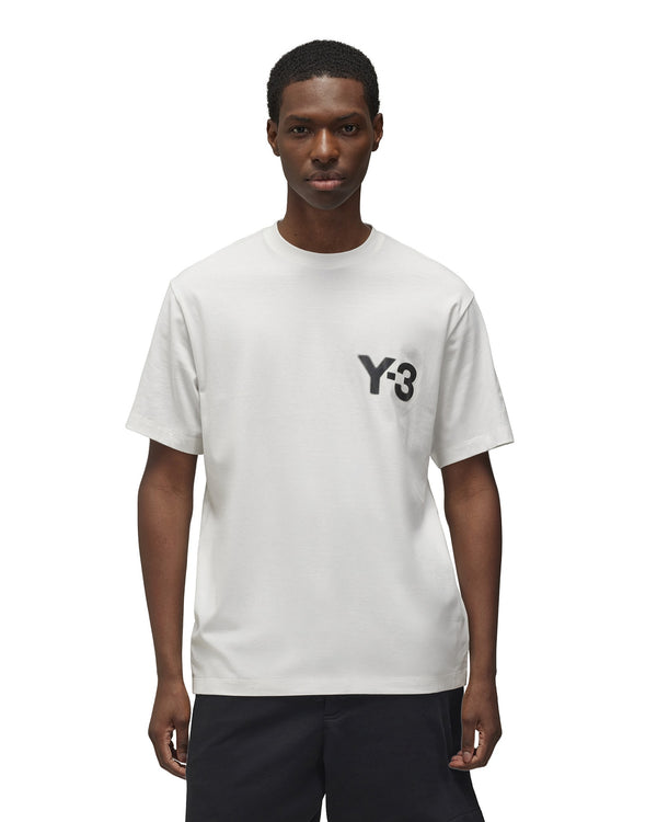 adidas Y-3 Logo T-Shirt Core White Concrete - Main Image