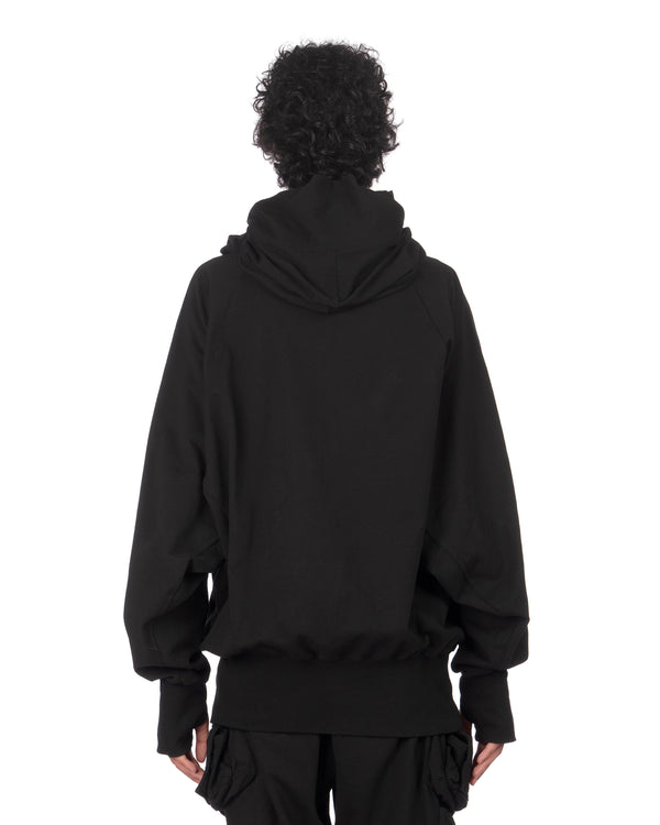 _JULIUS | Hoodie W Neck Black