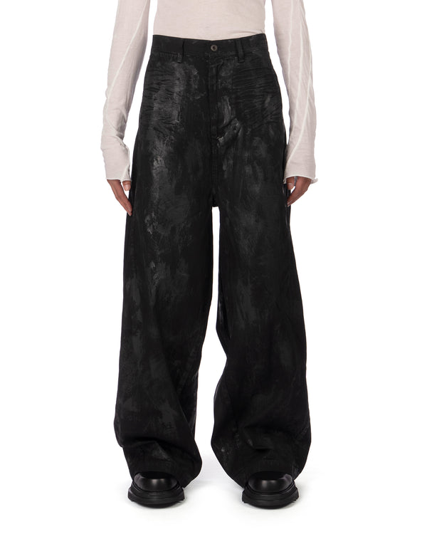 _JULIUS | Coated Dk Pants Luster Black - Concrete