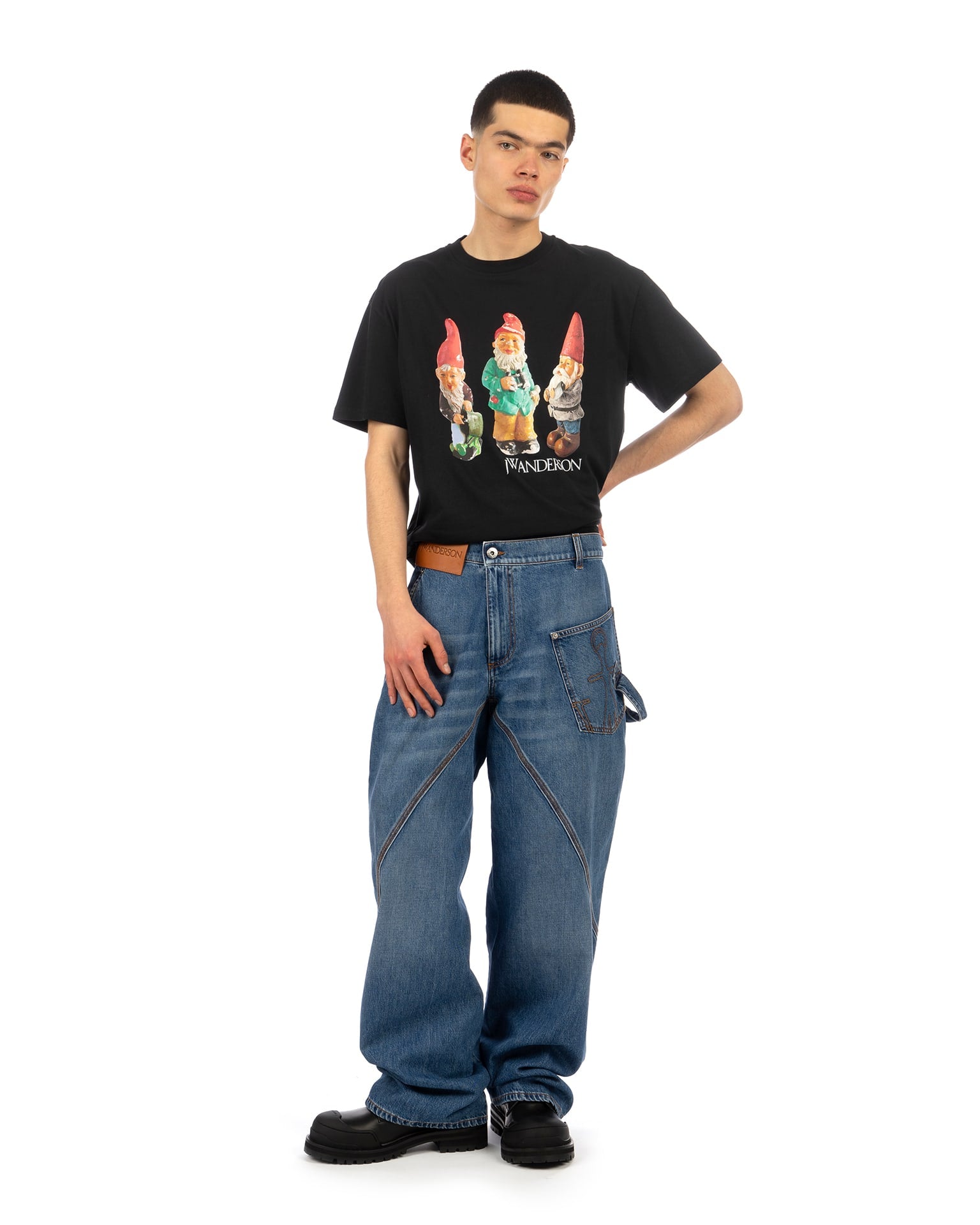 JW Anderson | Gnome Trio T-Shirt Black | Concrete Store