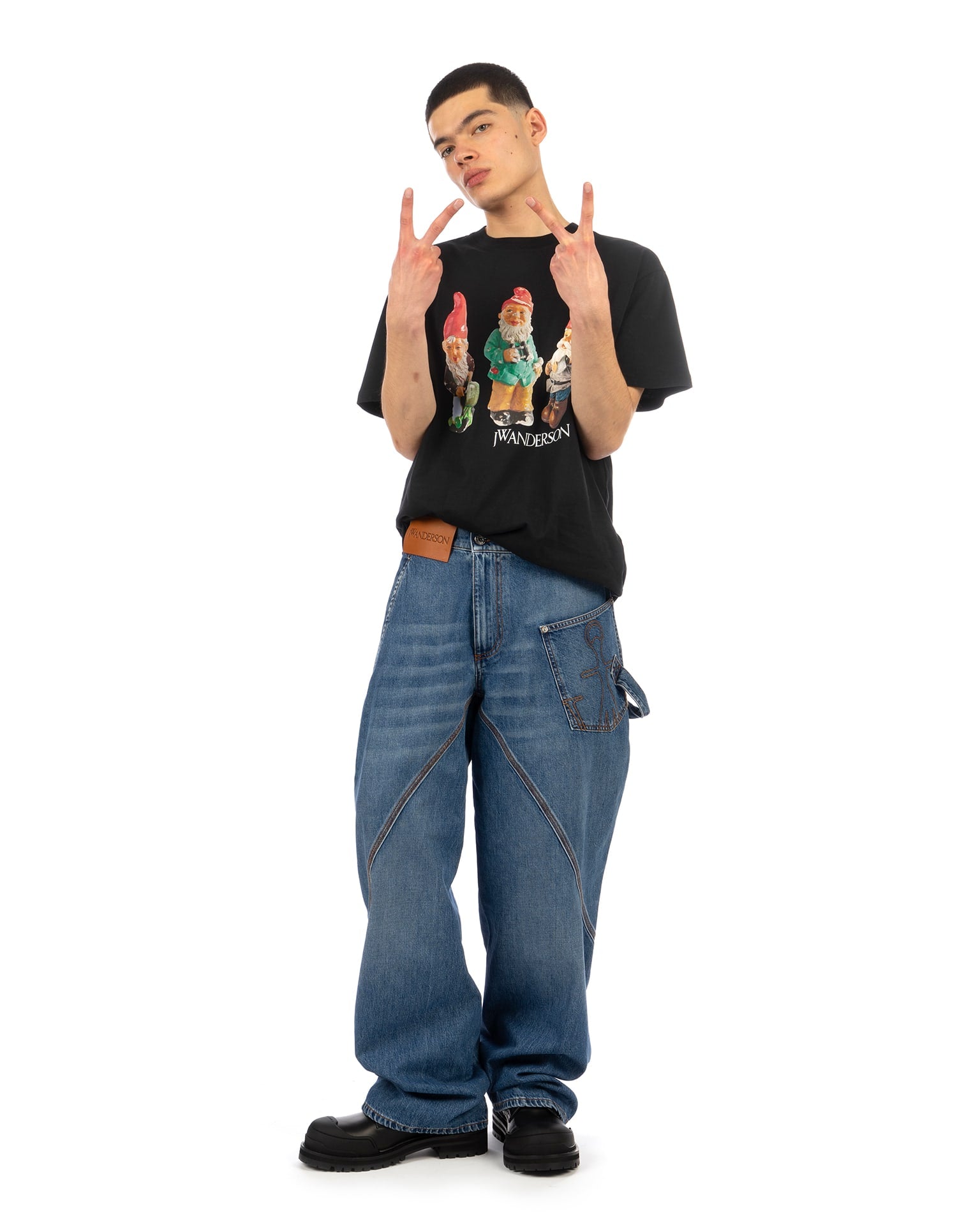 JW Anderson | Gnome Trio T-Shirt Black | Concrete Store