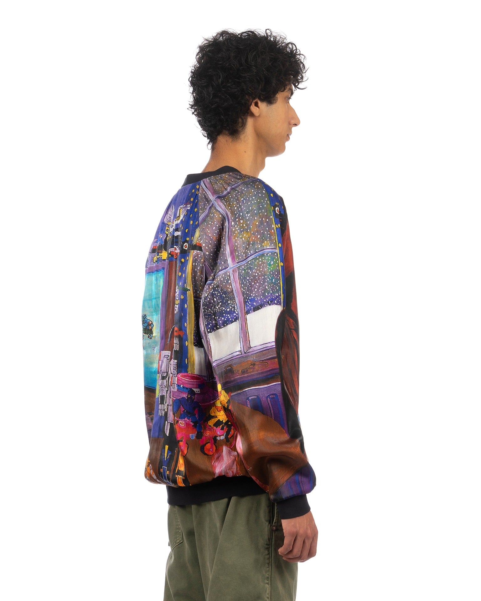 JW Anderson | Printed Layered Sweatshirt Blue | Concrete Store
